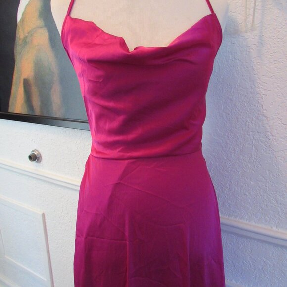 SHEIN Belle Crisscross Backless Dress "Satin" - Picture 2 of 6